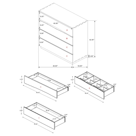 4-drawer Bedroom Chesty