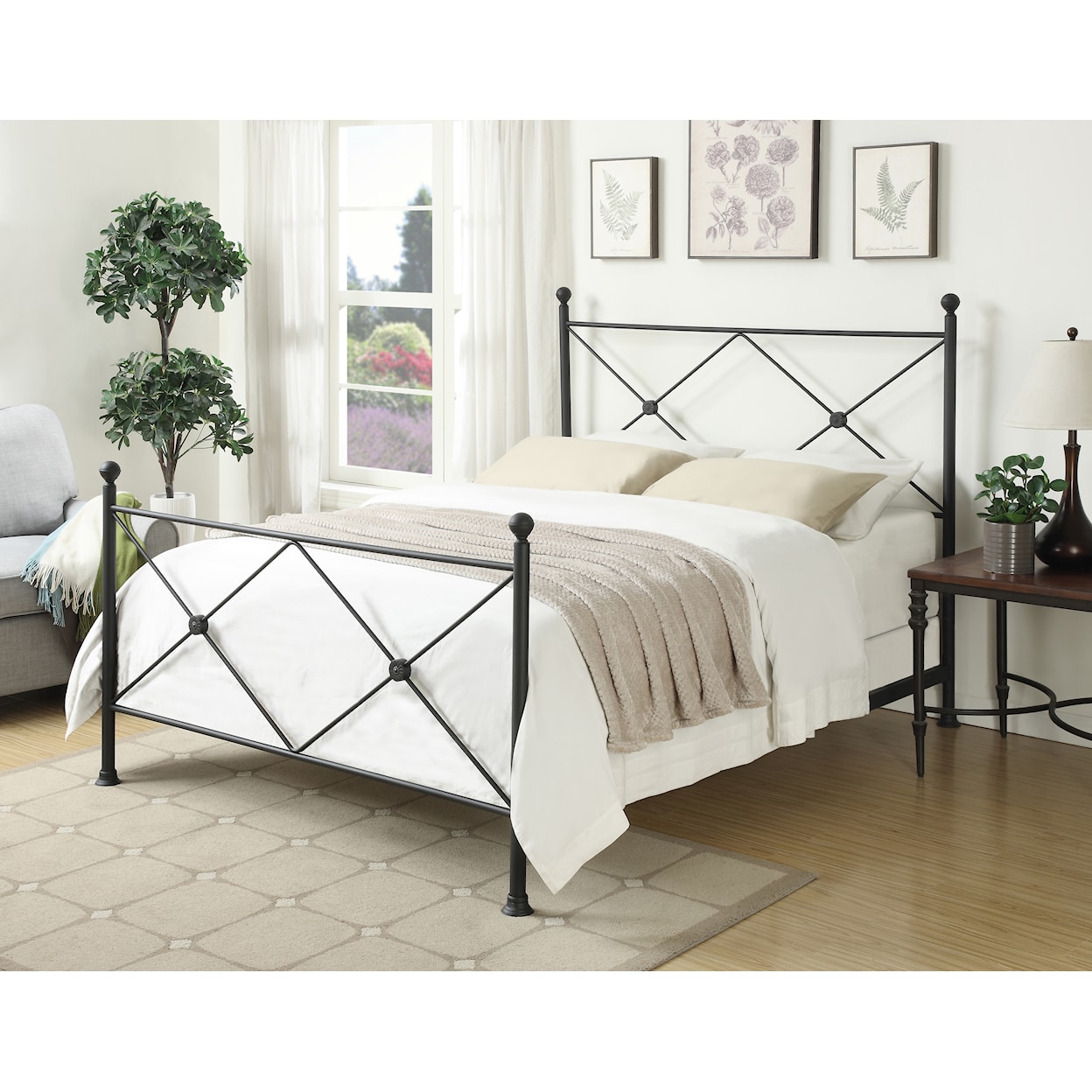 Accentrics Home Fashion Beds Queen Metal Bed
