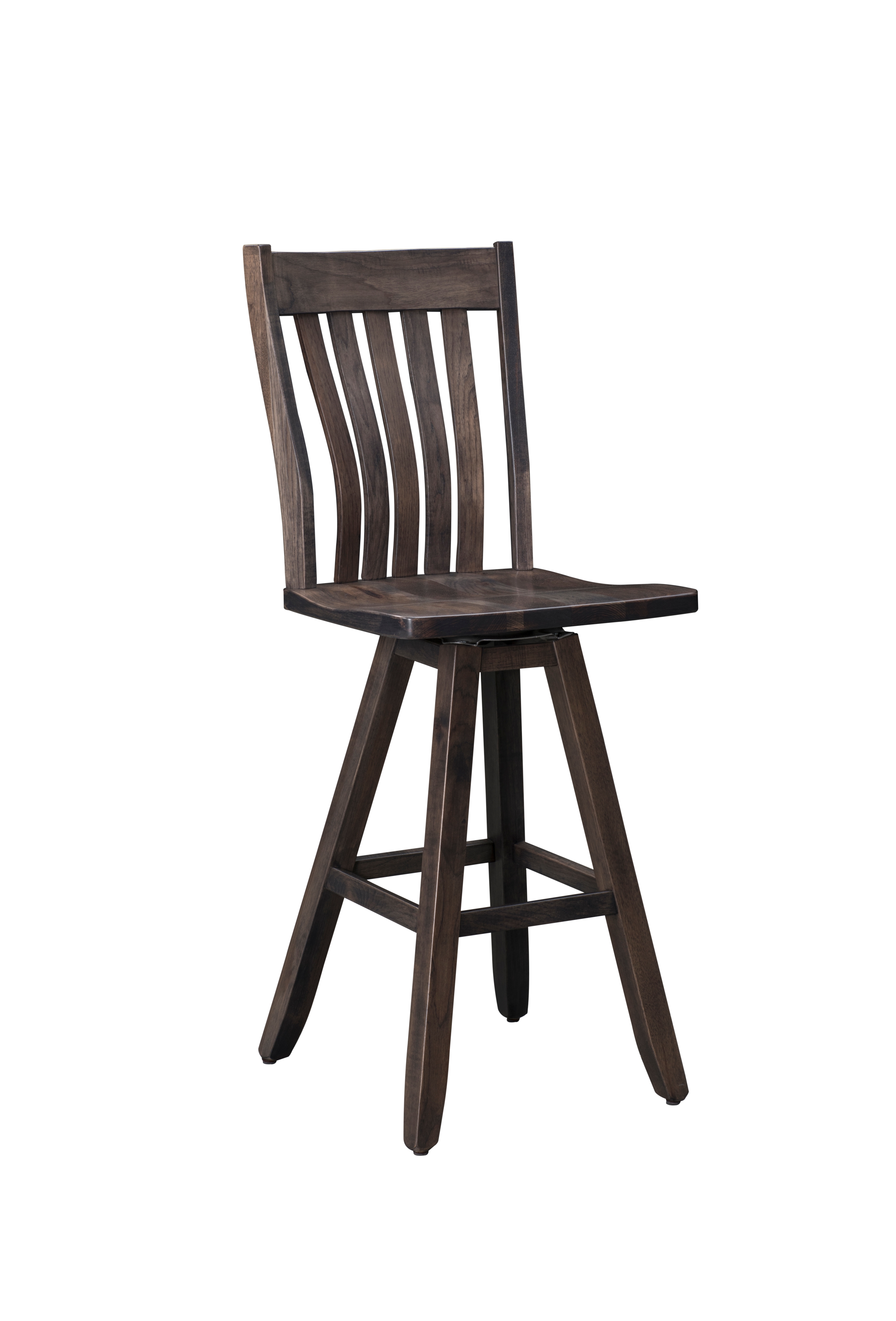 Custom Amish Swivel Armless Barstool