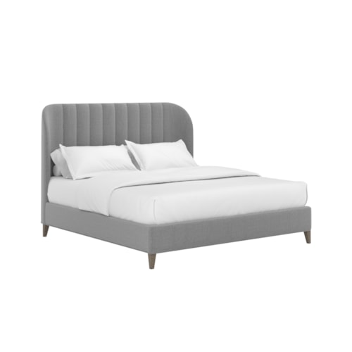 Dante King Wide Channel Uph Bed - Slate