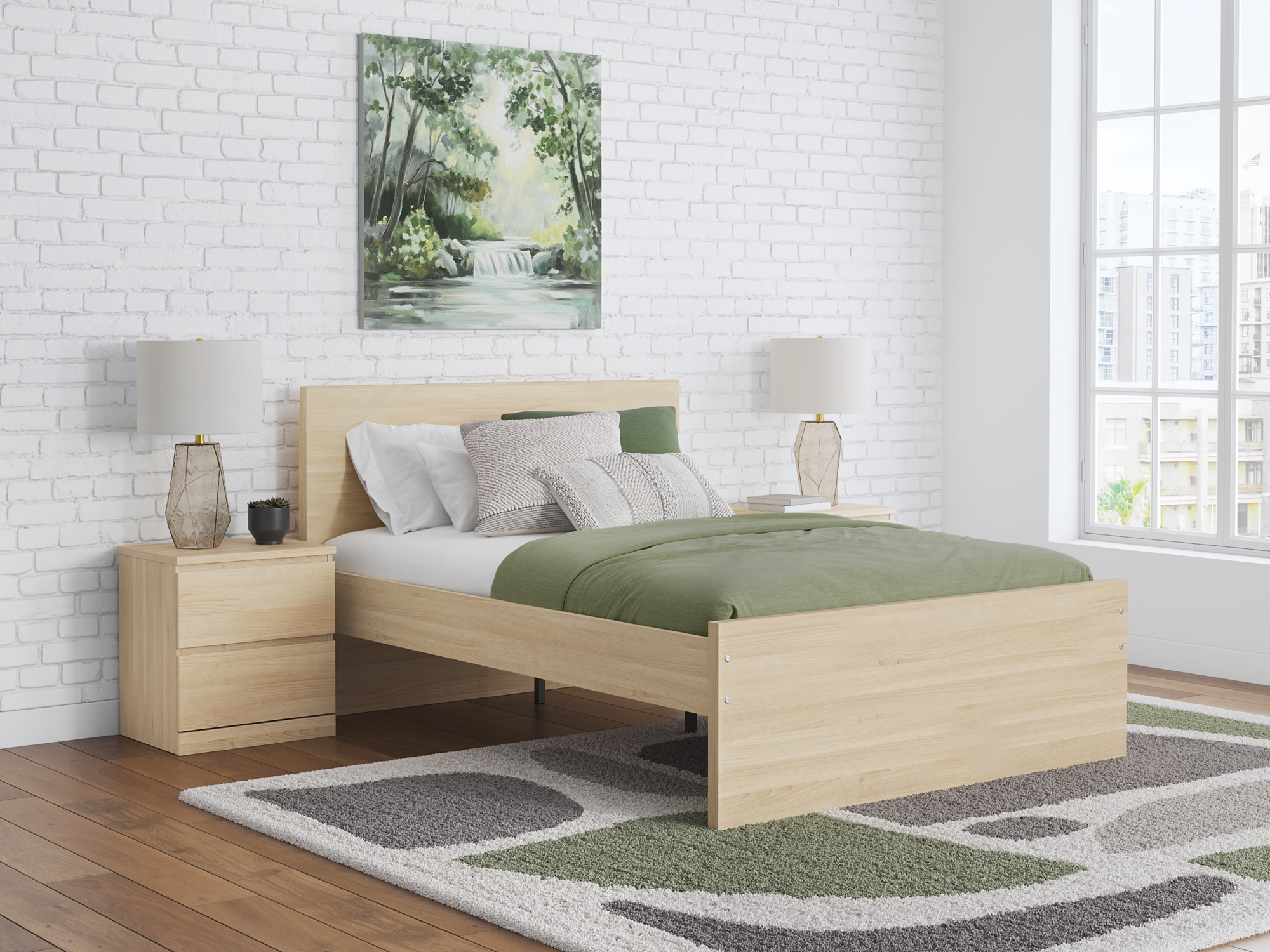 Signature Design by Ashley Onita Full Panel Platform Bed With 1 Side Storage
