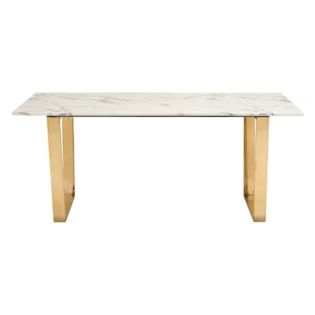 Atlas Dining Table White & Gold