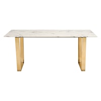 Atlas Dining Table White & Gold