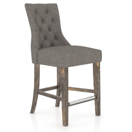 Upholstered fixed stool