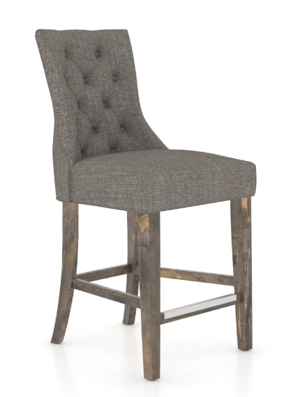 Farmhouse Upholstered Fixed Stool