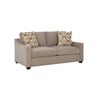 Contemporary Loveseat with Scoop Arms