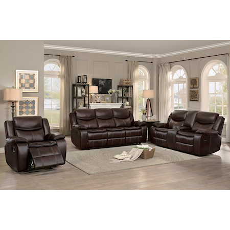 Double Reclining Glider Loveseat