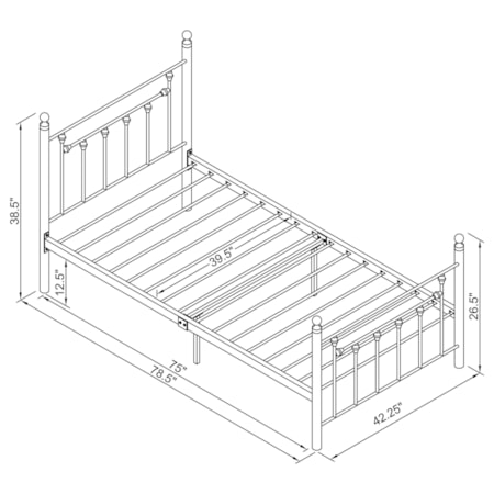 Canon Twin Open Frame Bed