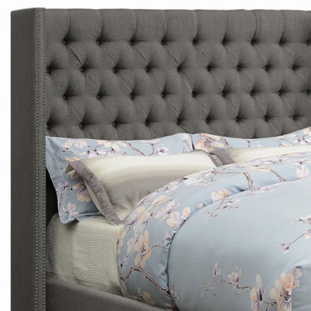 Queen Wingback Bed