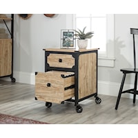 Industrial Rolling Pedestal File Cabinet with Spacious Top Surface