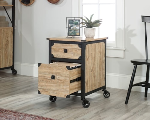 Industrial Rolling Pedestal File Cabinet with Spacious Top Surface