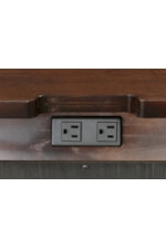 3-Drawer Nightstand features electrical outlets. 