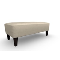 Casual Bench Style Cocktail Ottoman with Button Tufts
