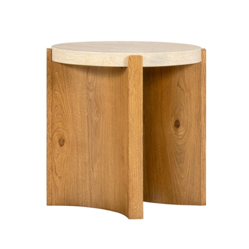 Contemporary Round End Table