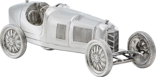 Casual Nickel Plated Racecar Figurine