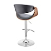 Armen Living Gionni Upholstered Swivel Bar Stool