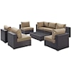 Modway Convene Outdoor 8 Piece Sectional Set