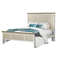 Coastal Upholstered Panel Bed - Queen