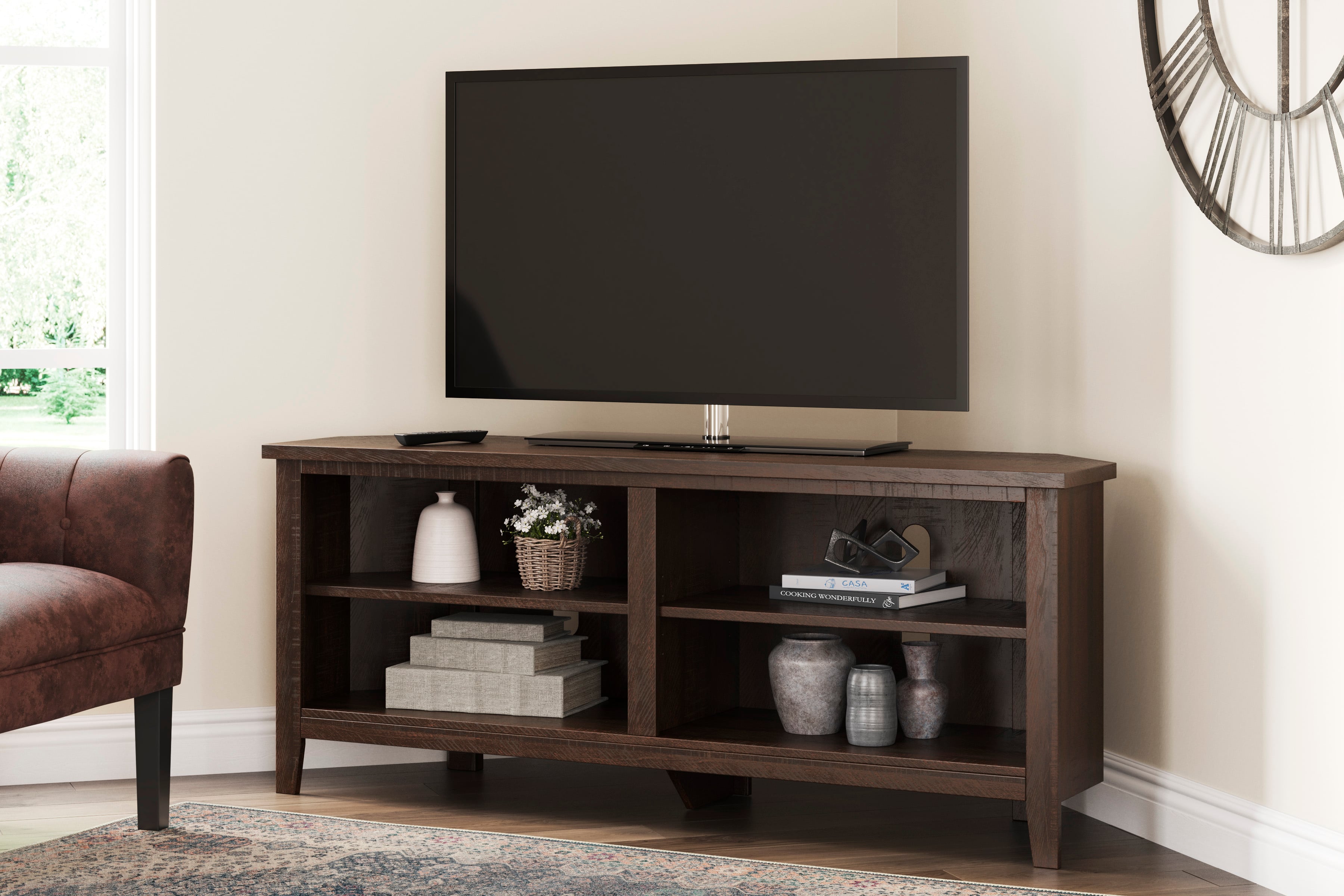Signature Design by Ashley Camiburg W28356 Corner TV Stand Corner Furniture TV Stands