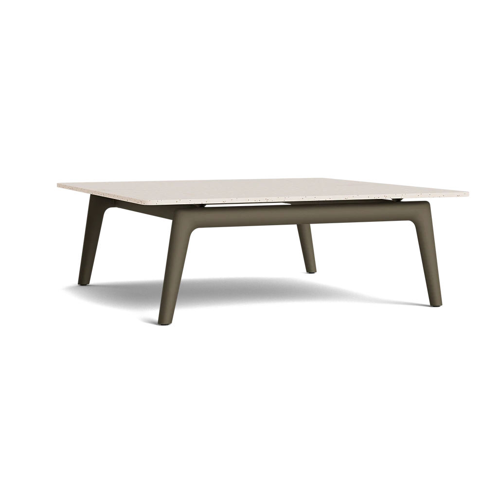36" Square Stone-Top Coffee Table