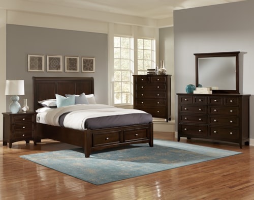 Transitional Storage Queen Bedroom Group
