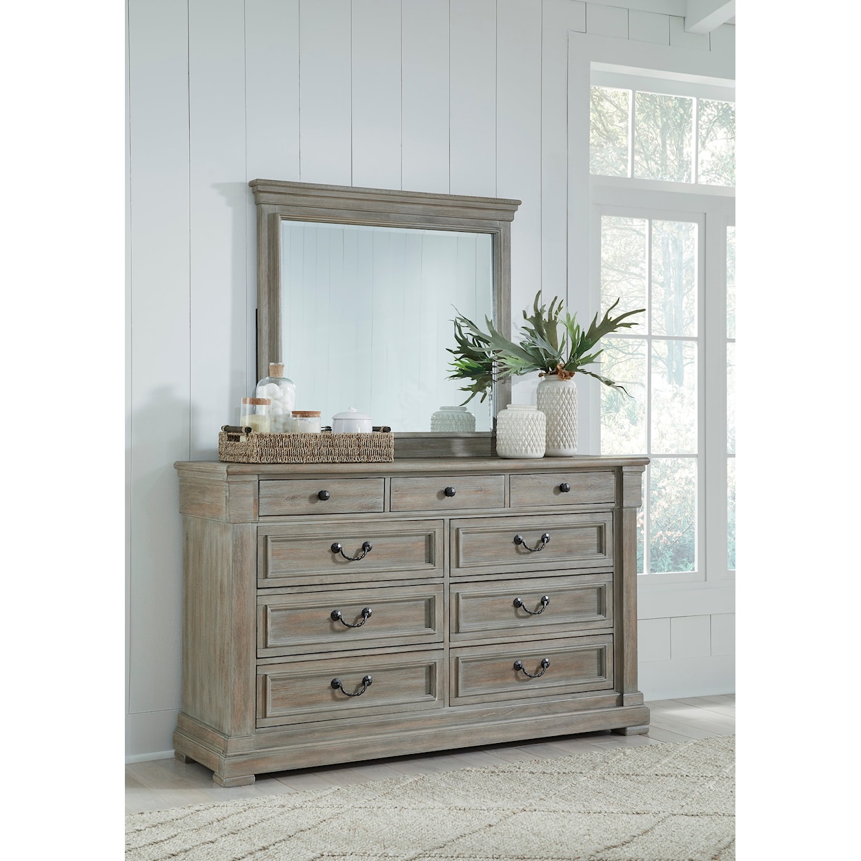 Signature Design by Ashley Furniture Moreshire Dresser and Mirror