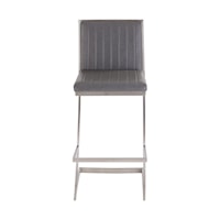 Contemporary Faux Leather Barstool