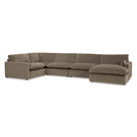 5-Piece Sectional with Chaise