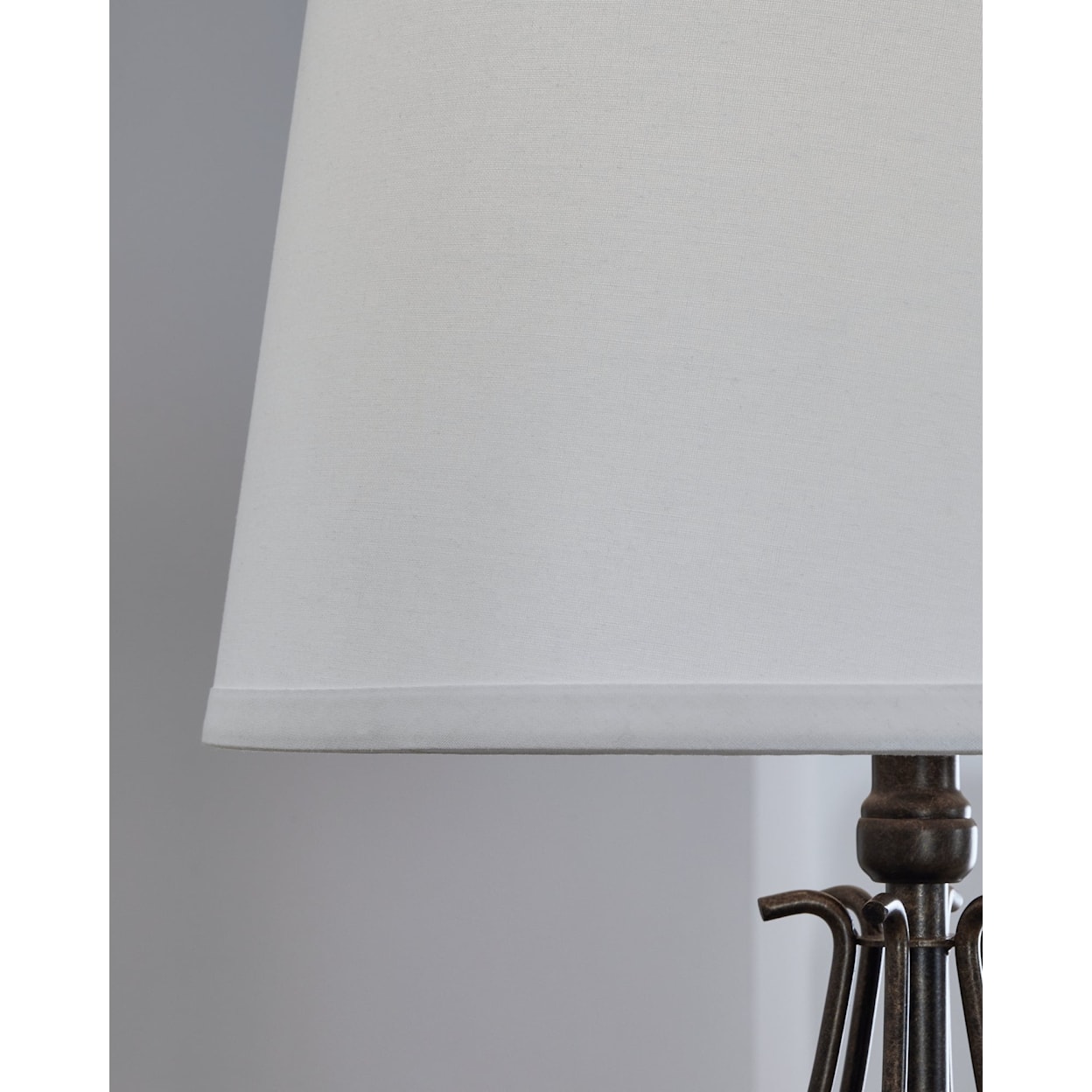 Ashley Furniture Signature Design Brycestone Metal Floor Lamp with 2 Table Lamps