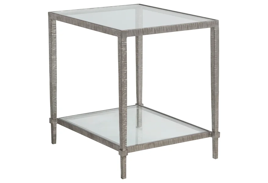 Artistica Metal Claret Rectangular End Table by Artistica at Z & R Furniture
