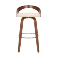 Walnut/Cream Faux Leather