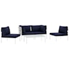 Modway Harmony Outdoor 5 Piece Sectional Sofa Set