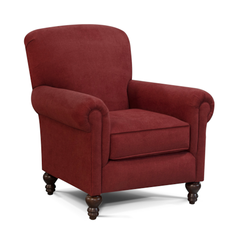 Traditional Chair with Rolled Arms