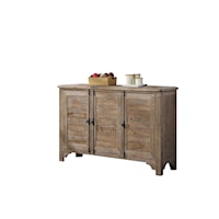 Rustic Server with Wine Storage