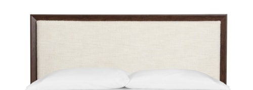 Transitional Queen Upholstered Panel Headboard
