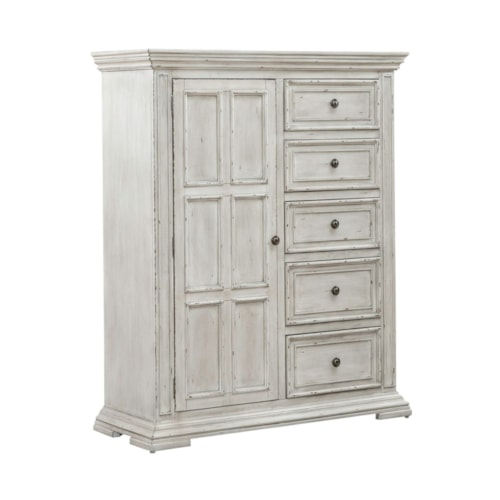 Relaxed Vintage Door Chest with Distressed Finish