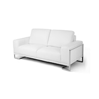 Contemporary Loveseat with Diamond Stitch Quilting Detail