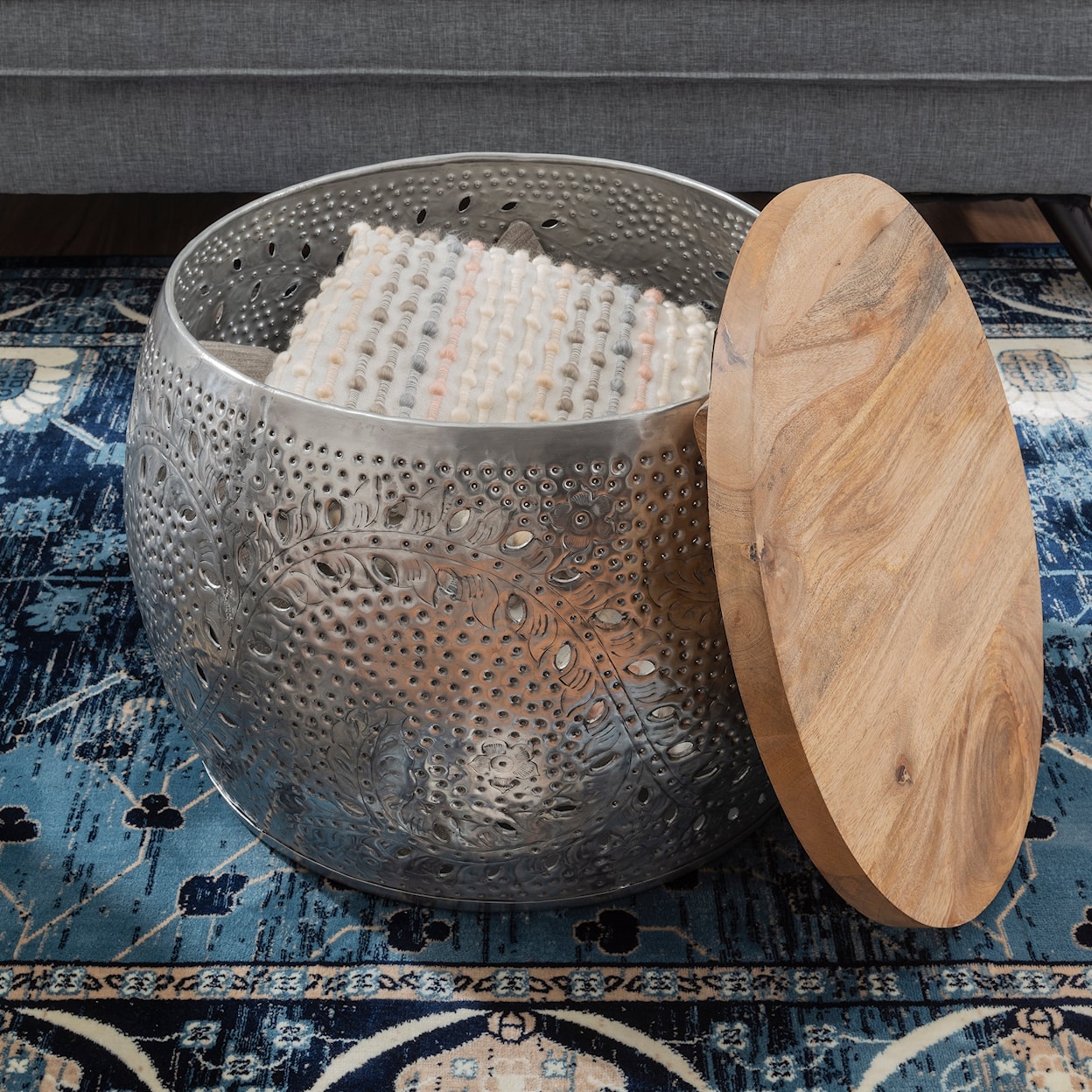 Powell Kyomi Drum End Table