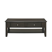 Casual Coffee Table with Two Drawers