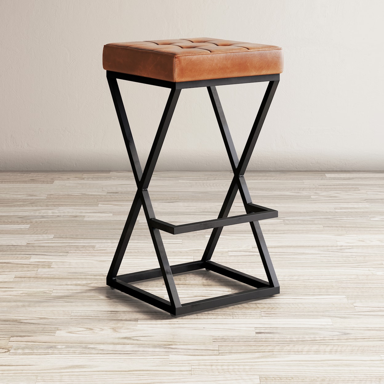 Jofran Global Archive Leather Stool