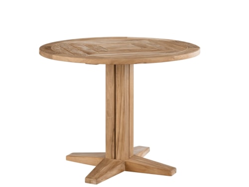 Coastal Outdoor Round Pedestal Dining Table
