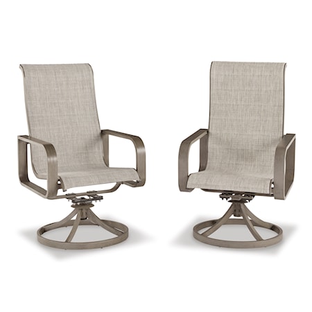 Front Sling Swivel Chair (Set of 2)