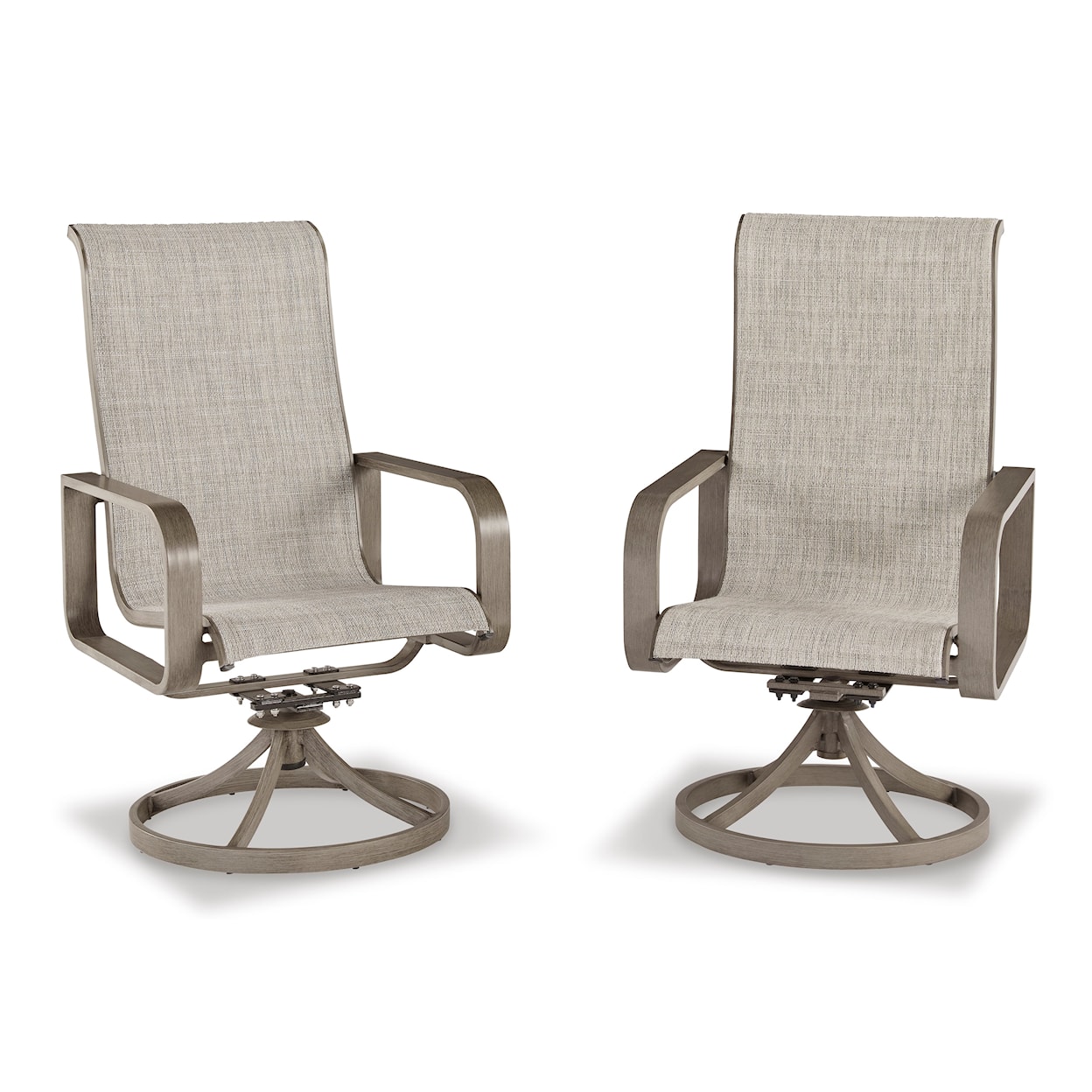 Signature Design by Ashley Beach Front Front Sling Swivel Chair (Set of 2)