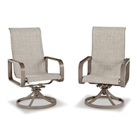 Front Sling Swivel Chair (Set of 2)