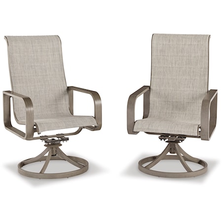 Front Sling Swivel Chair (Set of 2)