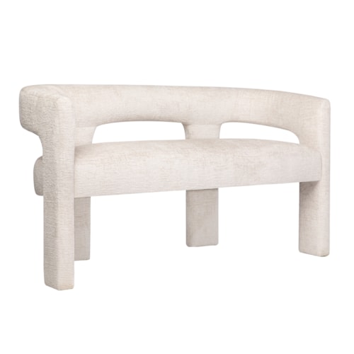 Contemporary Accent Bench with Open Back