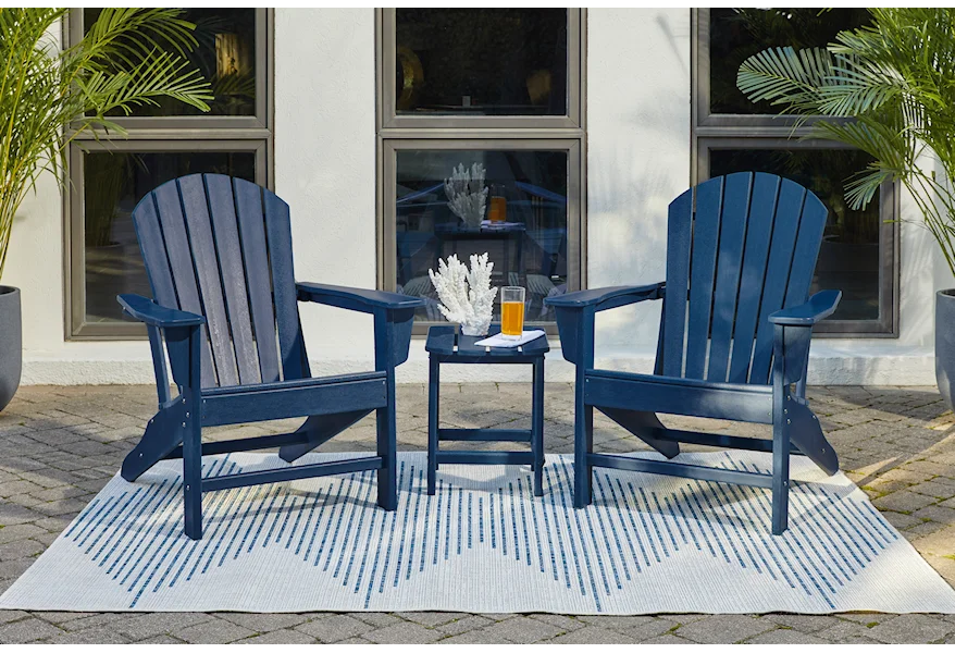 Sundown Treasure 2 Adirondack Chairs and End Table Set by Signature Design by Ashley at Royal Furniture