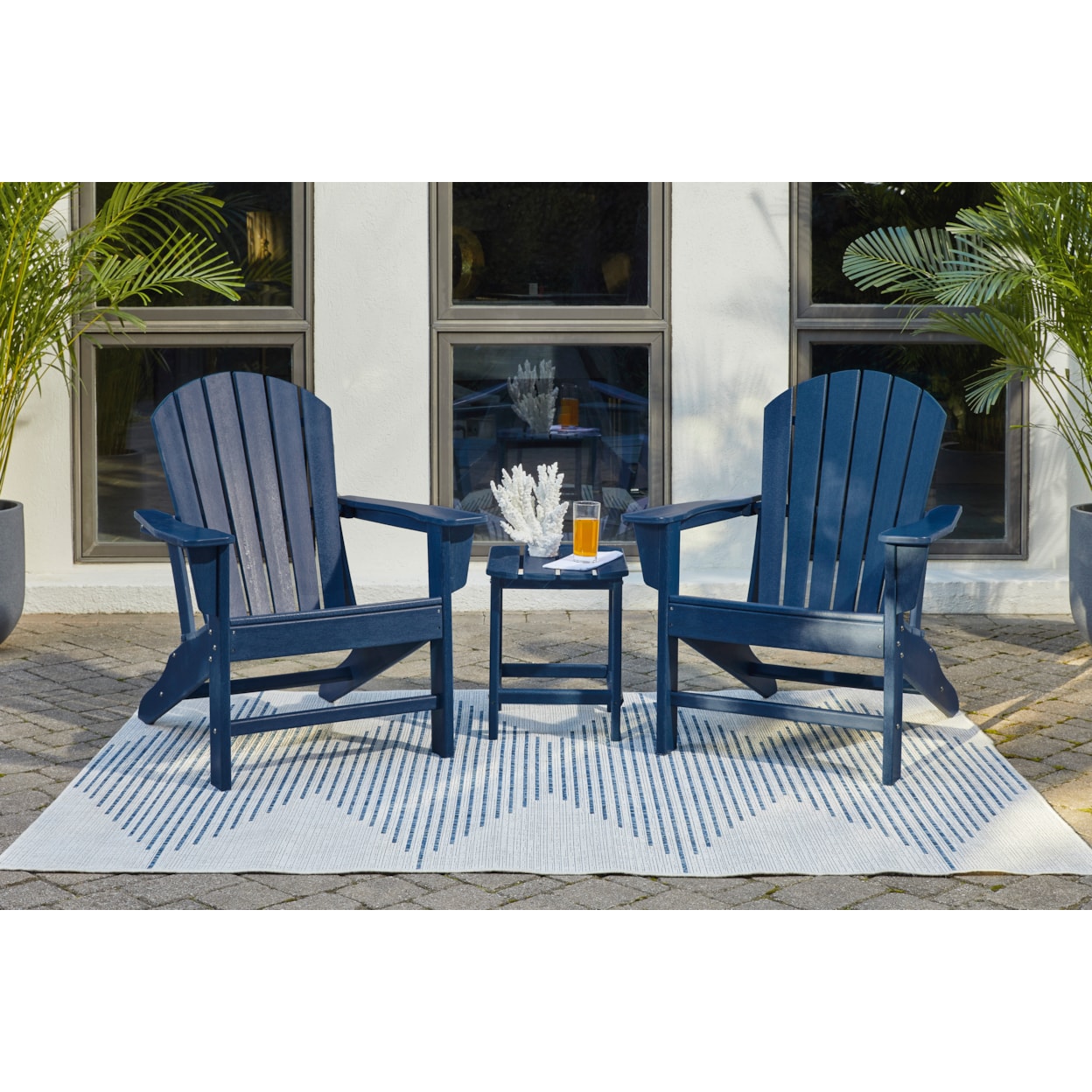 Ashley Furniture Signature Design Sundown Treasure 2 Adirondack Chairs and End Table Set