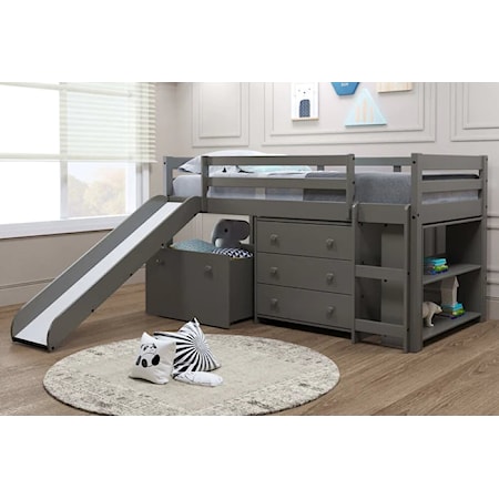 Casual Mini Loft Bed Complete - Grey