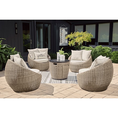 Swivel Lounge with Cushion (Set of 2)